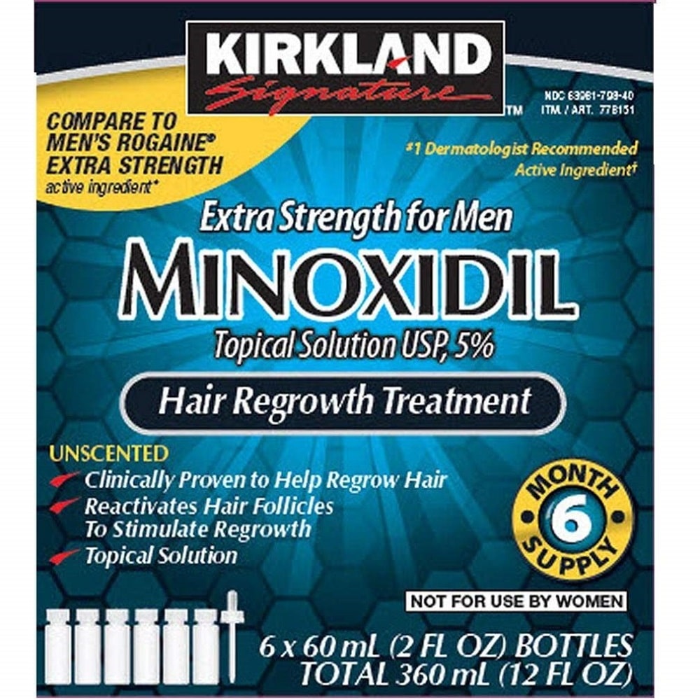 Kirkland Minoxidil 5% Hair Regrowth For Men 6 Month Supply