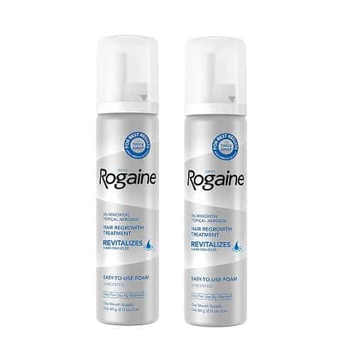 Men's Rogaine Minoxidil 5% Hair Regrowth Foam Unscented Two Month Supply