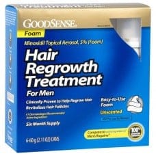 GoodSense Minoxidil Topical Aerosol 5% Foam Hair Regrowth Treatment 6 Month Supply