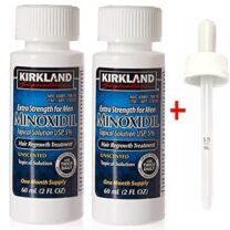 KIRKLAND MINOXIDIL 5% FOR MEN 2 x 60ml Bottles 2 Month Supply with Dropper