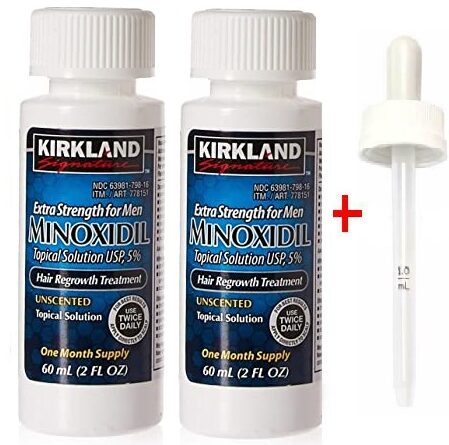 Kirkland Minoxidil in India 5% Hair Regrowth 2 Month Supply with Dropper