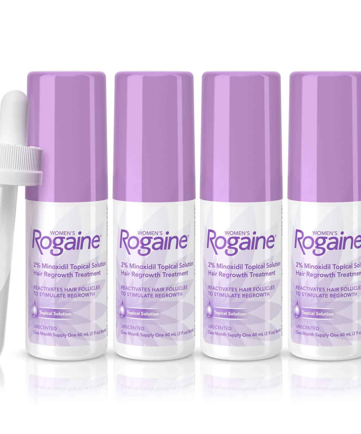Women ROGAINE 2% Minoxidil Solution Hair Regrowth Four Month Supply