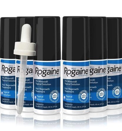 Rogaine Solution Minoxidil 5% Extra Strength For men Six month supply
