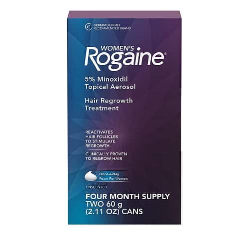 Women's Rogaine 5% Minoxidil Unscented Foam Four month Supply