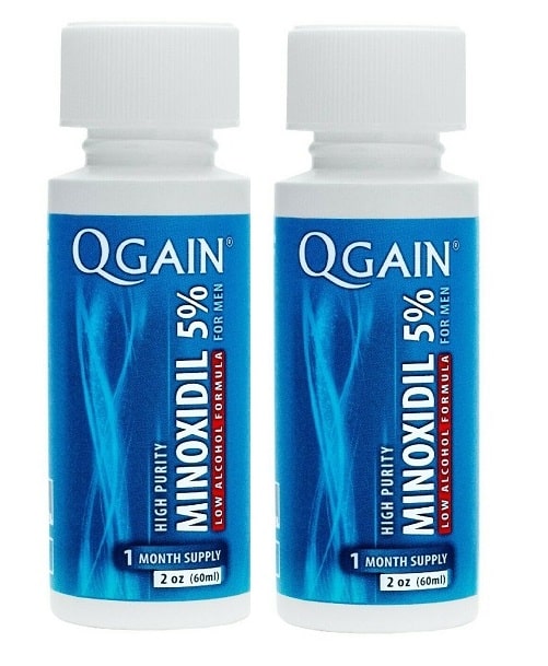 Qgain high purity low alcohol minoxidil 5% For Men Two month supply