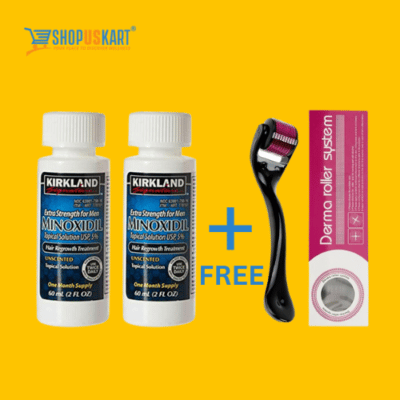 Kirkland Minoxidil India 2 Month Supply Free Derma Roller