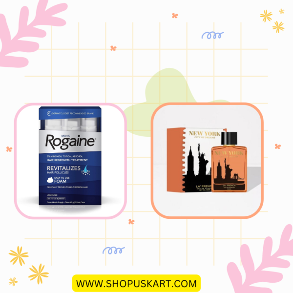 Rogaine foam Minoxidil 3 Month Supply Free New York EAU DA Perfume 100ml