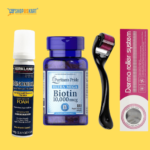 Kirkland Foam Minoxidil Derma roller Biotin combo