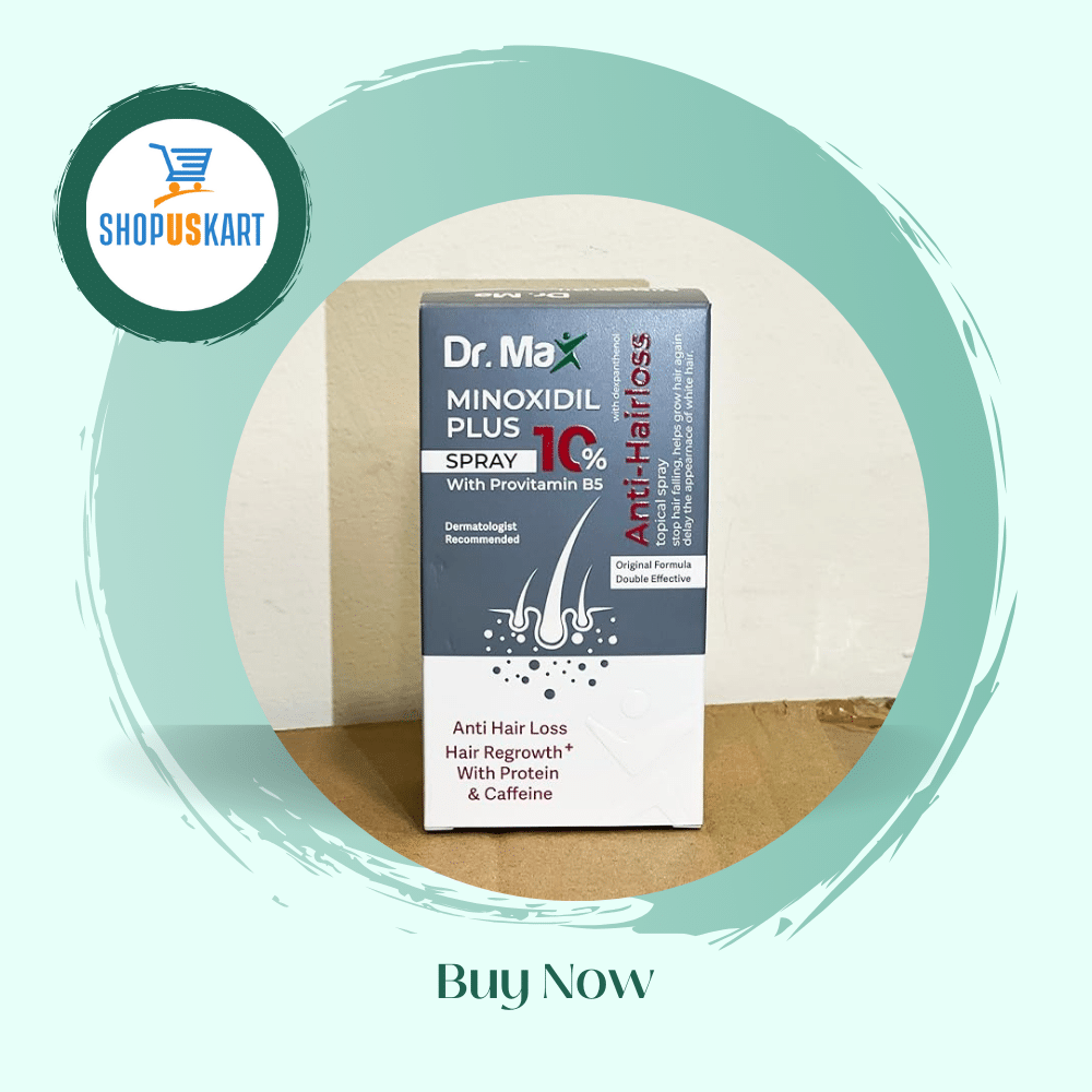 Dr. Max Minoxidil Plus 10% Spray offers a powerful solution for hair loss