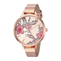 Stylish Blooms: Nine West Women Floral Dial Timepiece