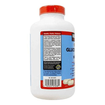 A large 375-count bottle of Kirkland Signature Glucosamine with MSM, known for joint pain relief